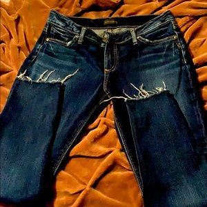 Silver cropped capris